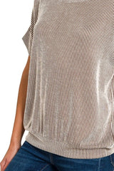 Zenana Corded Rib Short Sleeve T-Shirt OutfitFlow