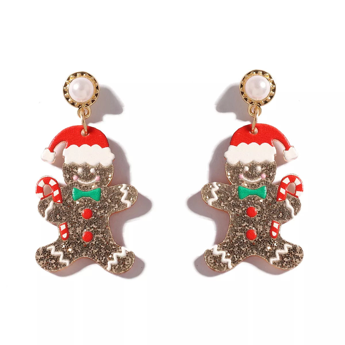 Christmas Gingerbread Man Dangle Earrings OutfitFlow