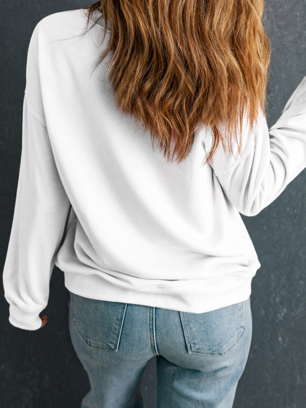 Outfit Flow - MERRY CHRISTMAS Contrast Long Sleeve Sweatshirt