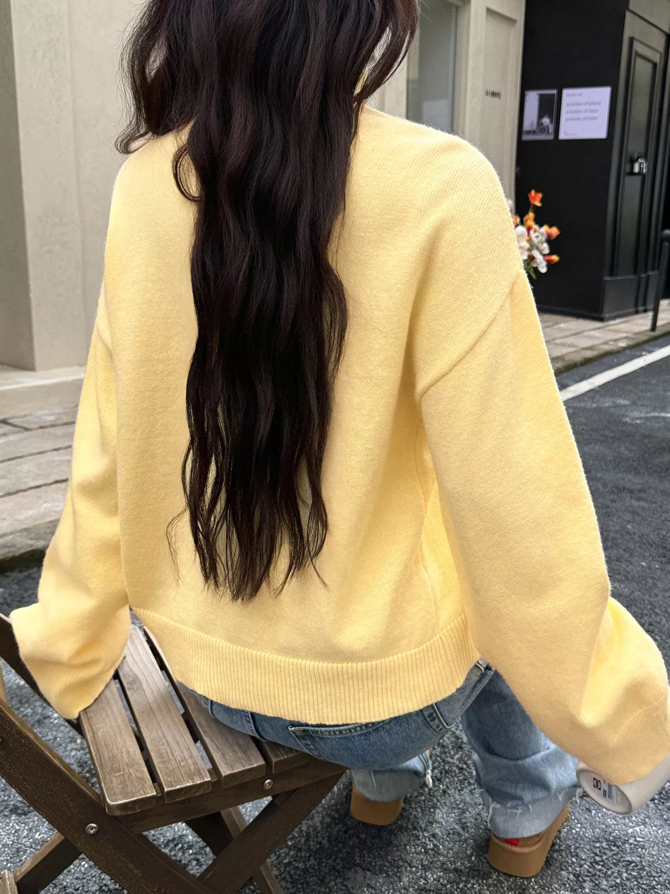 Turtleneck Long Sleeve Sweater OutfitFlow
