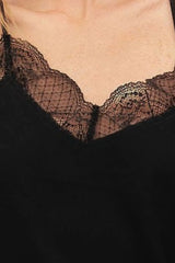 BiBi Lace Cami Solid Tank Top OutfitFlow