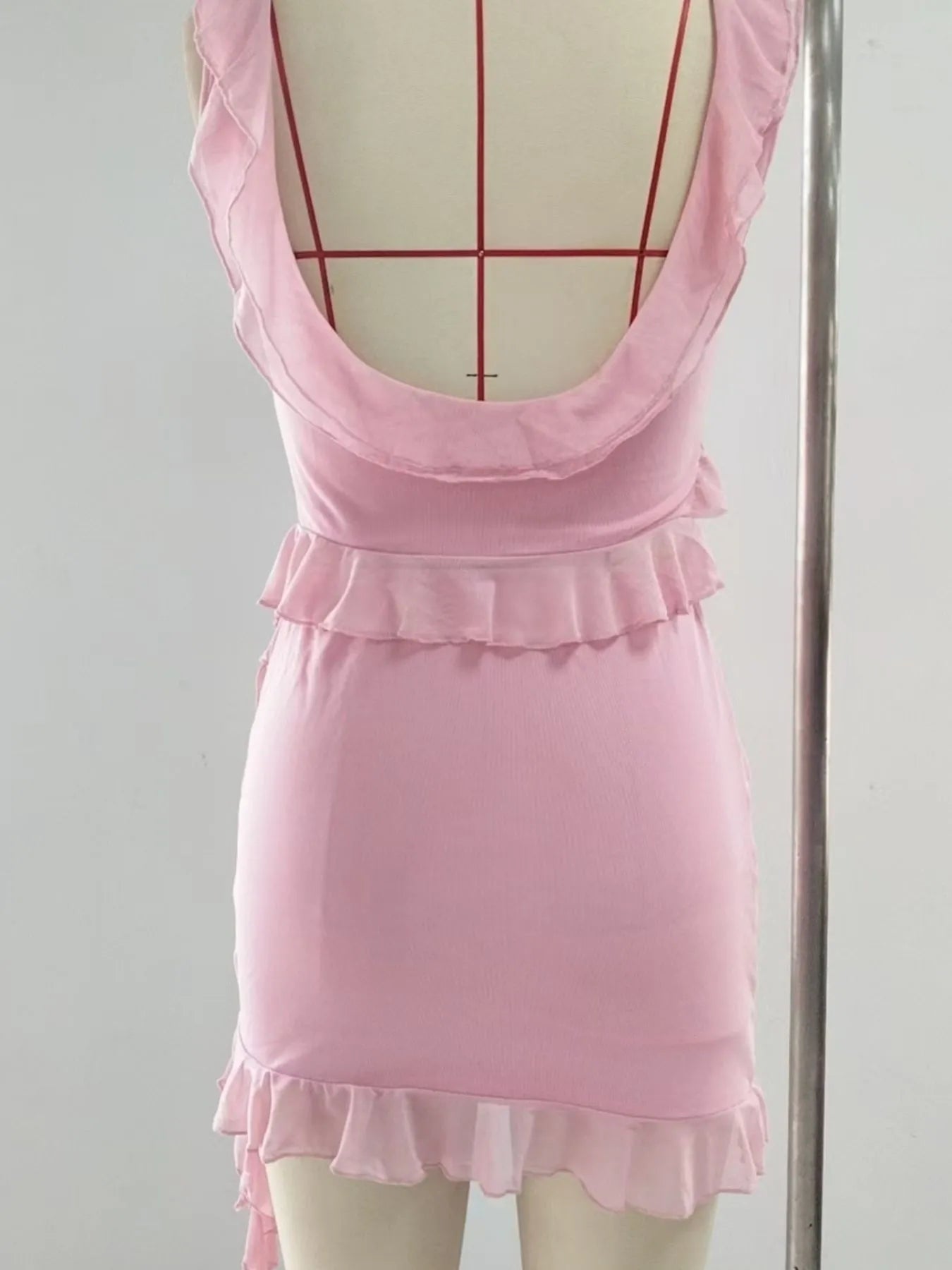 Ruffled Scoop Neck Tank and Skirt Set OutfitFlow