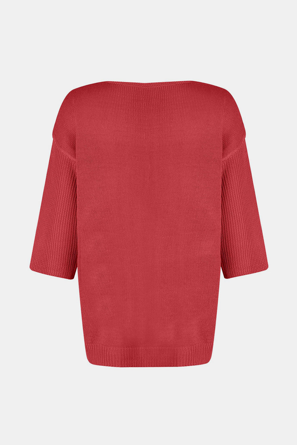 Outfit Flow - V-Neck Three-Quarter Sleeve Knit Top