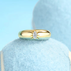 925 Sterling Silver Moissanite Ring OutfitFlow