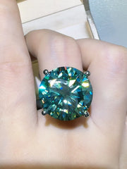 20 Carat Moissanite 925 Sterling Silver Ring OutfitFlow