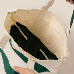 Fame Contrast Trim Tote Bag OutfitFlow