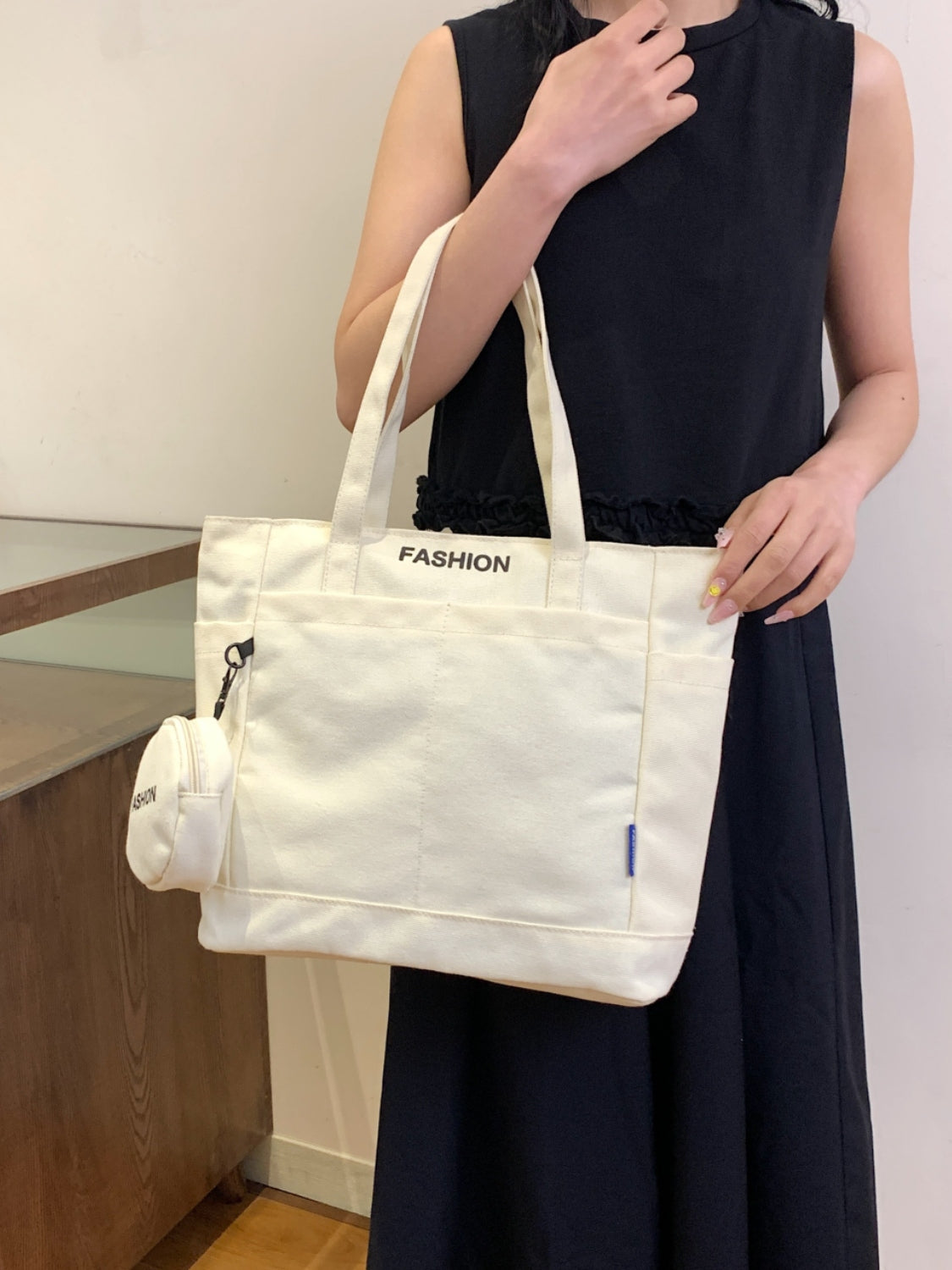 Outfit Flow - Canvas Tote Bag with Pouch