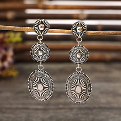 Vintage Alloy Dangle Earrings OutfitFlow