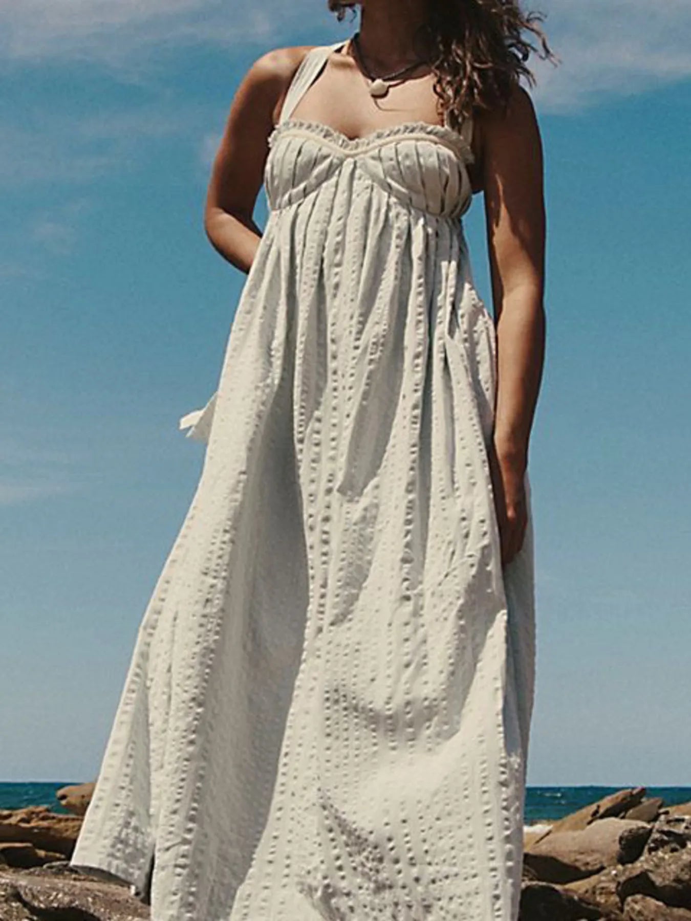 Sweetheart Neck Midi Dress OutfitFlow