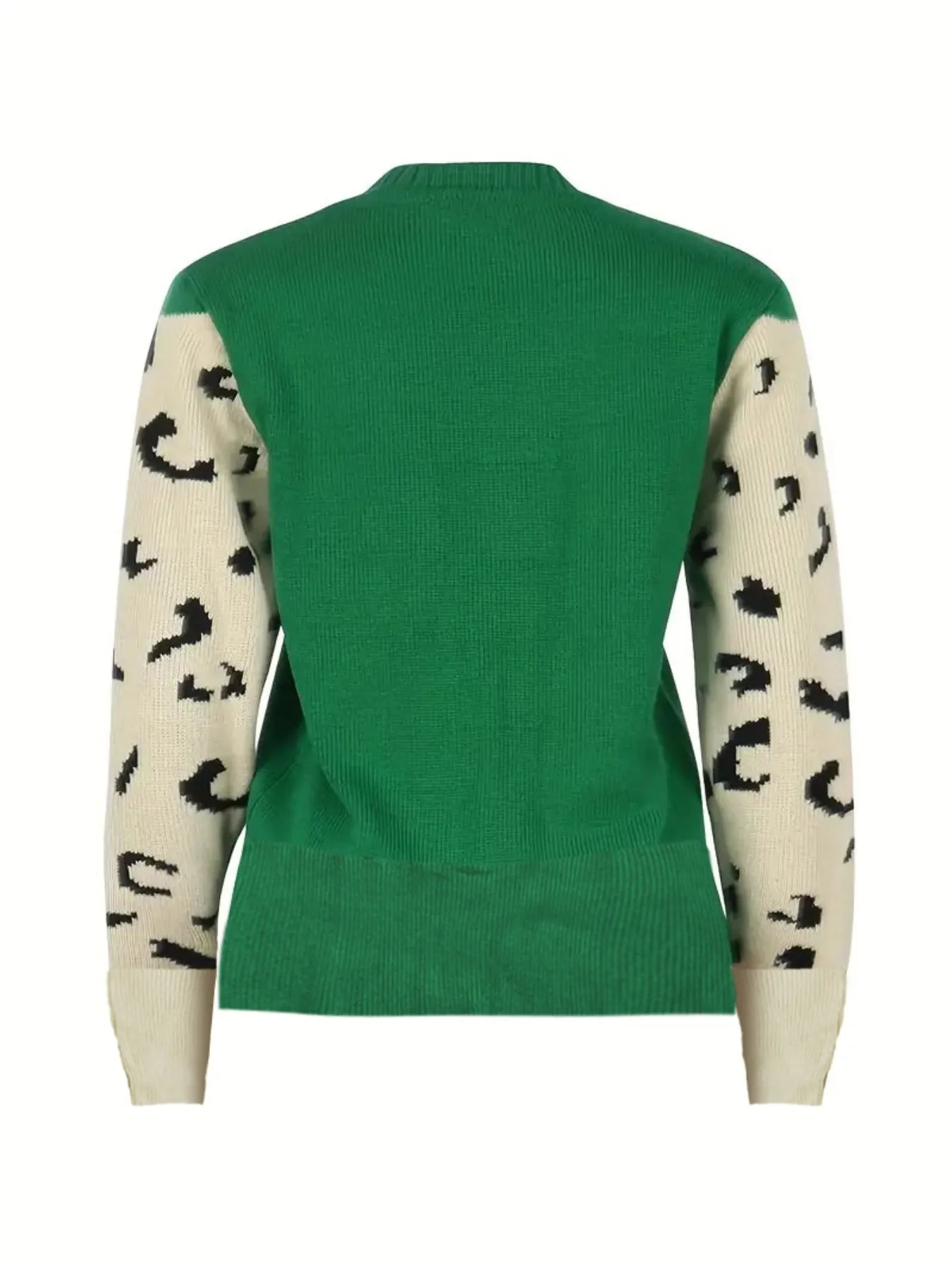 Leopard Round Neck Sweater OutfitFlow
