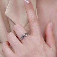 925 Sterling Silver Geometric Ring OutfitFlow