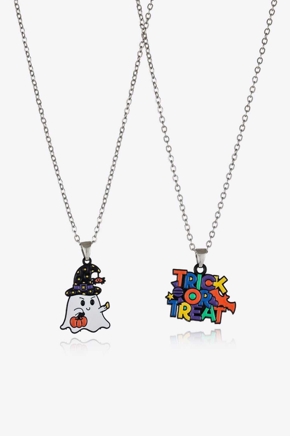 Two-Piece Halloween Theme Necklace Set Style D One Size OutfitFlow