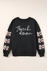 Outfit Flow - Letter Graphic Bow Long Sleeve Sweatshirt