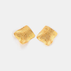 Textured Titanium Steel Stud Earrings OutfitFlow