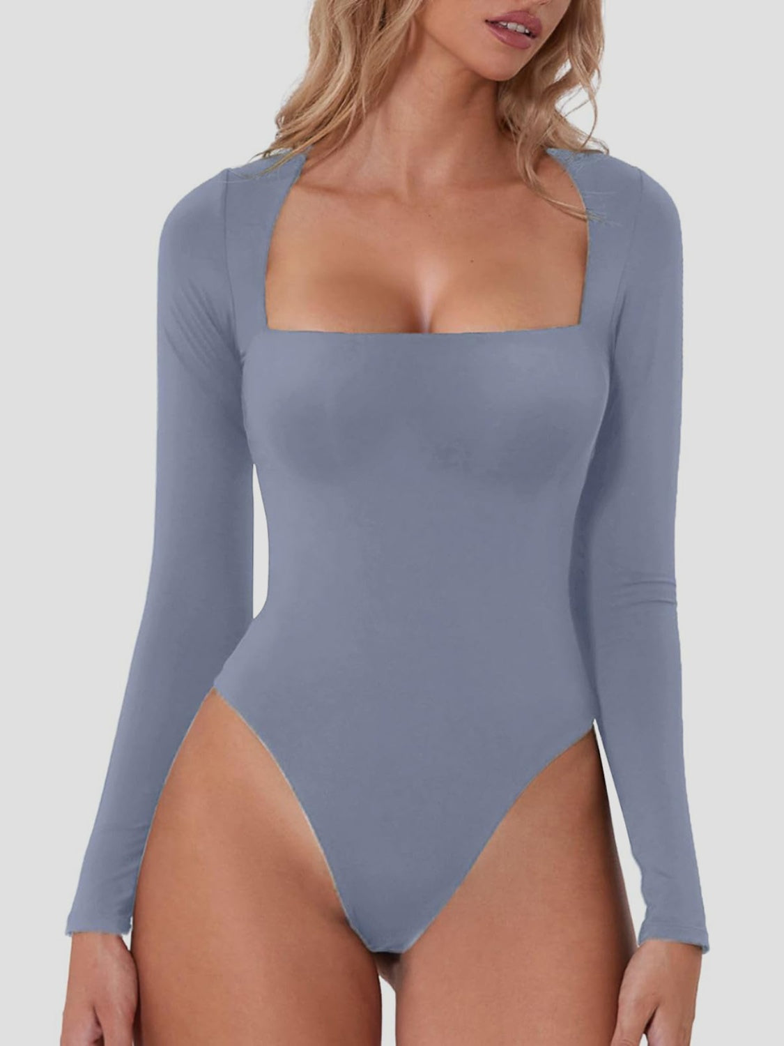 Outfit Flow - Square Neck Long Sleeve Bodysuit