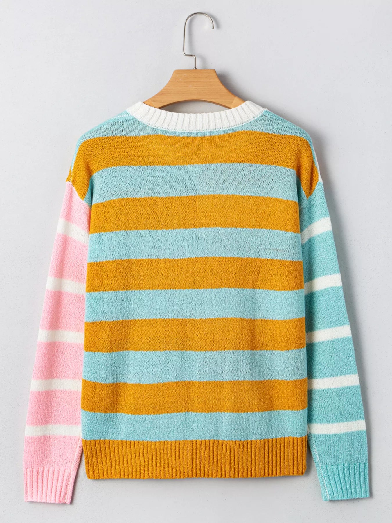 Color Block Striped Sweater OutfitFlow