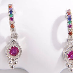 925 Sterling Silver Inlaid Zircon Earrings OutfitFlow