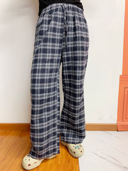 Outfit Flow - Plaid Drawstring Wide Leg Pants