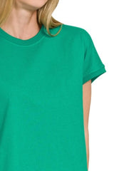 Zenana Premium Cotton Relaxed Crop Tee OutfitFlow