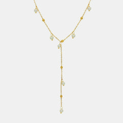 18K Gold-Plated Pearl Drop Necklace Gold One Size OutfitFlow
