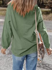 Merry Letter Christmas Sequined Twisted Ribbed Sweatshirt OutfitFlow