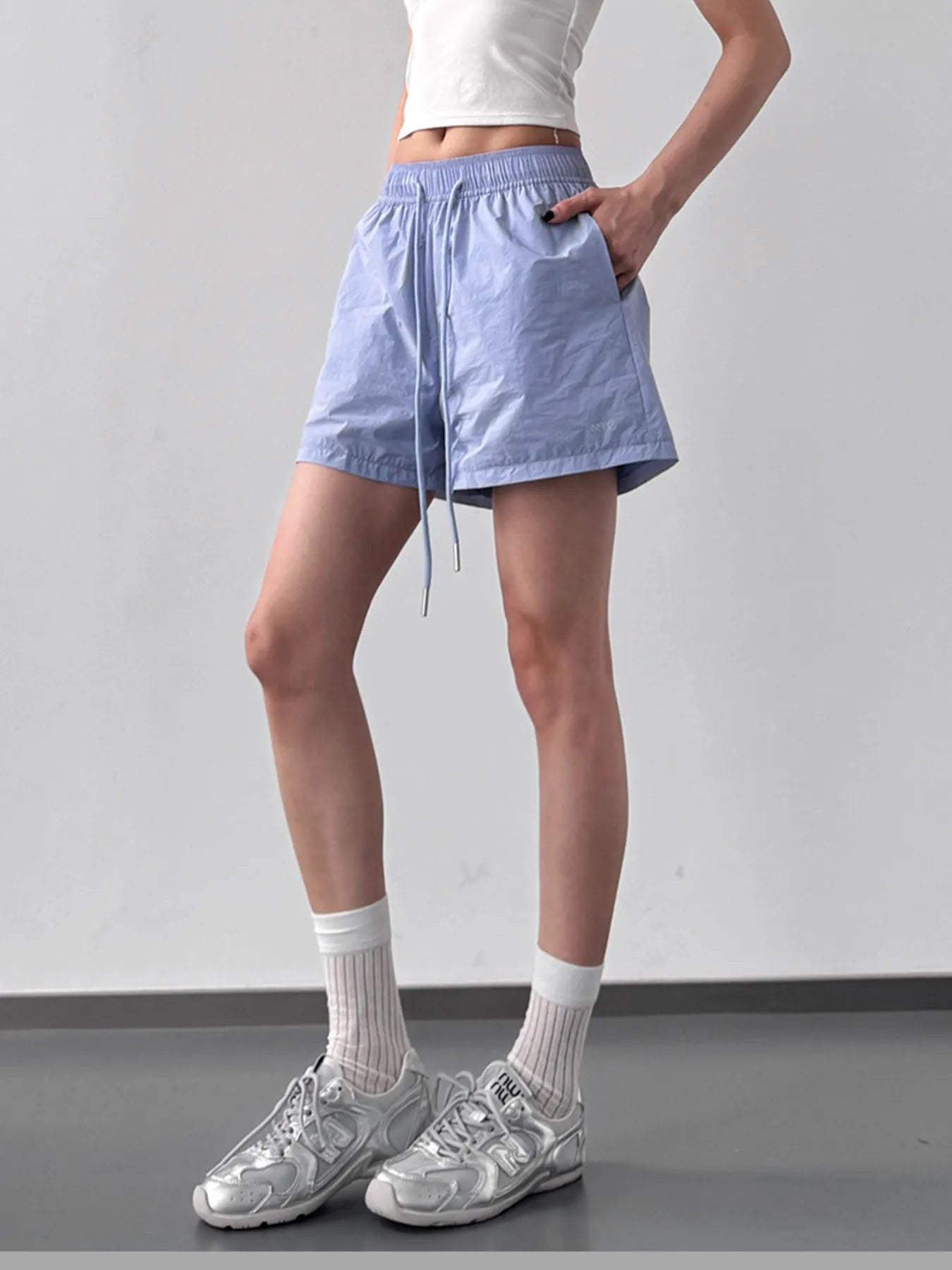 High Waisted Drawstring Shorts OutfitFlow
