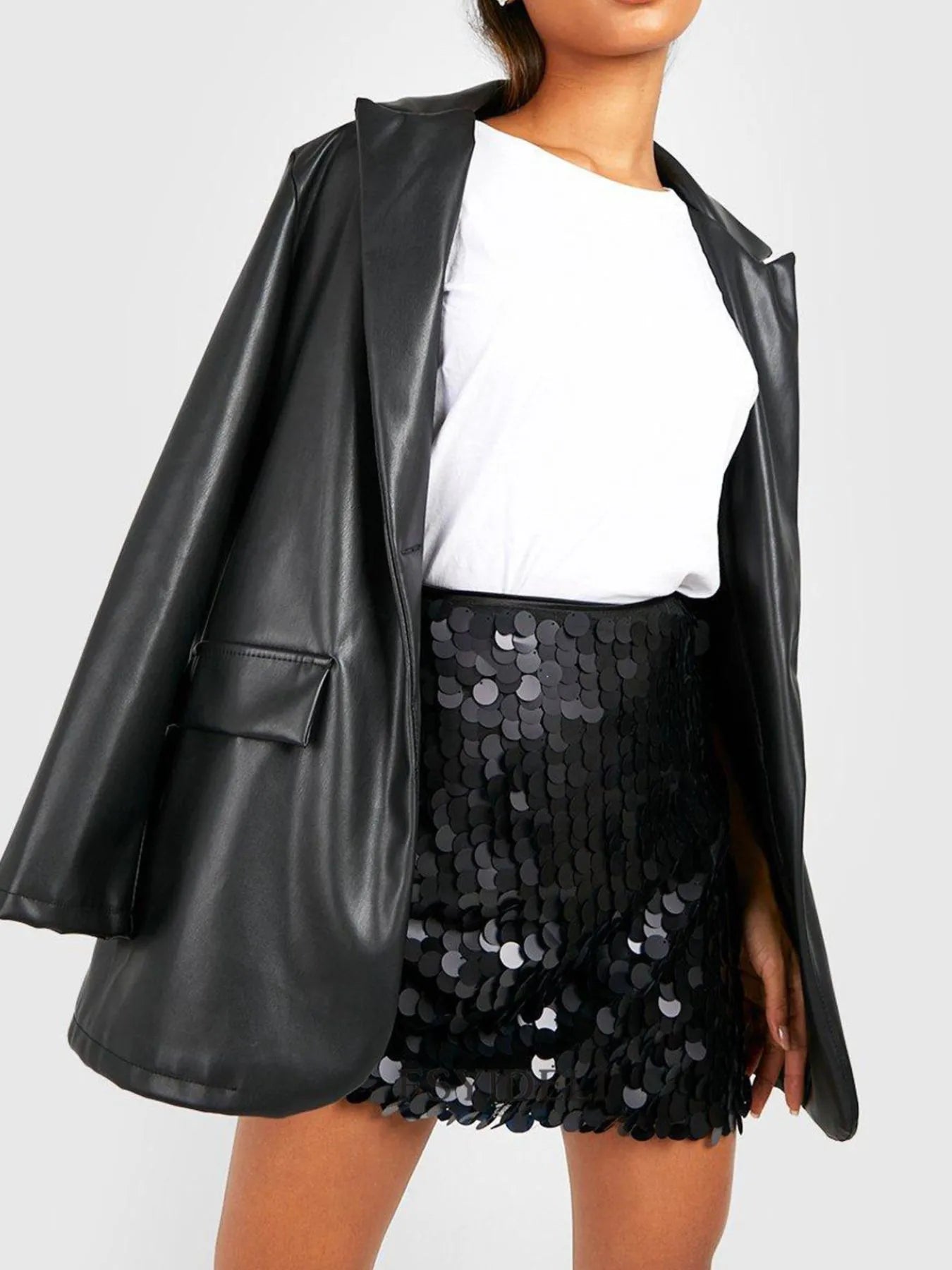 Sequin Mini Skirt OutfitFlow