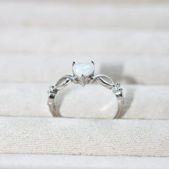 925 Sterling Silver Zircon Heart Ring OutfitFlow
