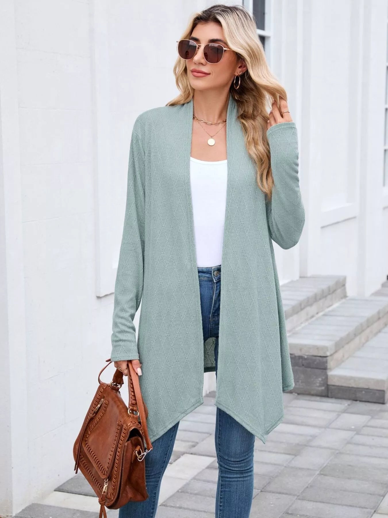 Open Front Long Cardigan OutfitFlow