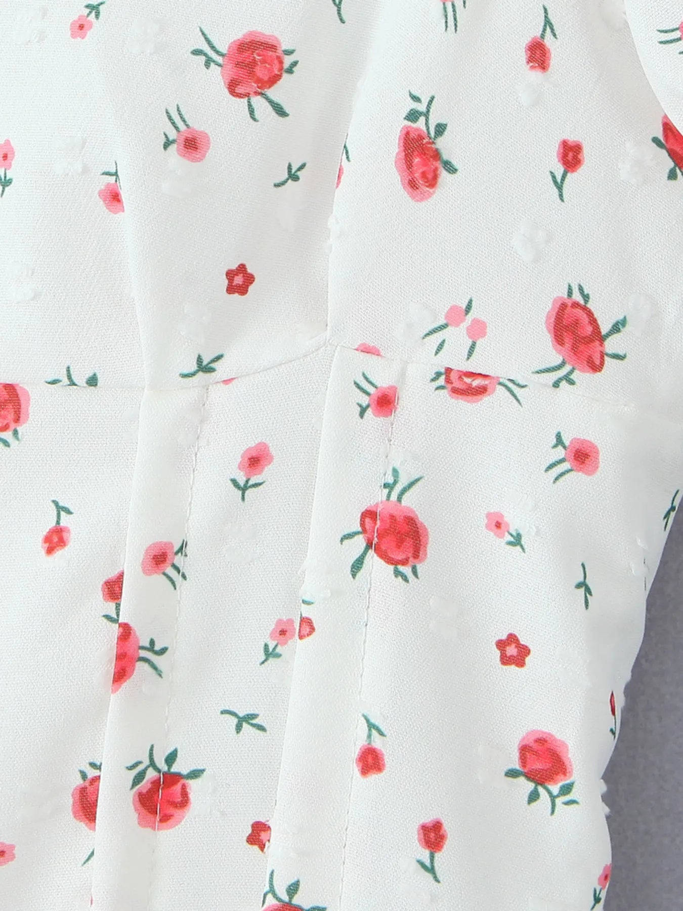Printed Puff Sleeve Layered Dress OutfitFlow