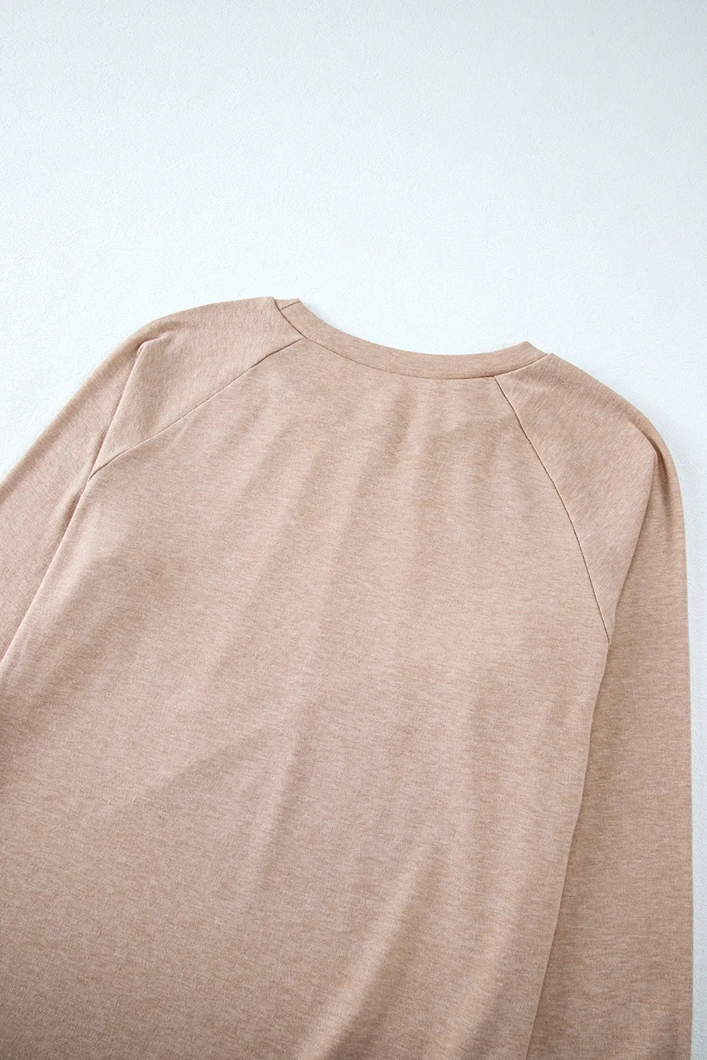 Texture Round Neck Long Sleeve T-Shirt OutfitFlow