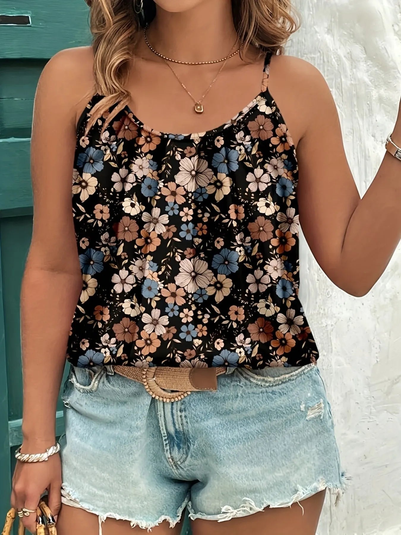 Floral Print Cami Top OutfitFlow