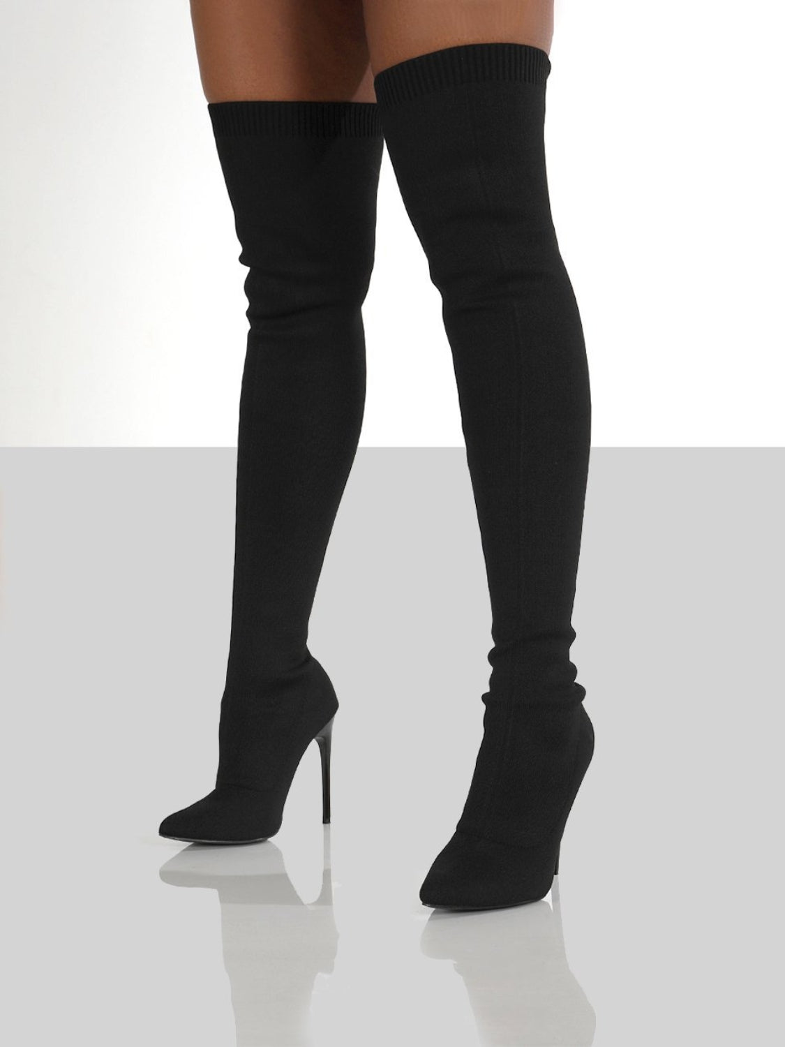 Outfit Flow - Point Toe Over Knee Stiletto Boots