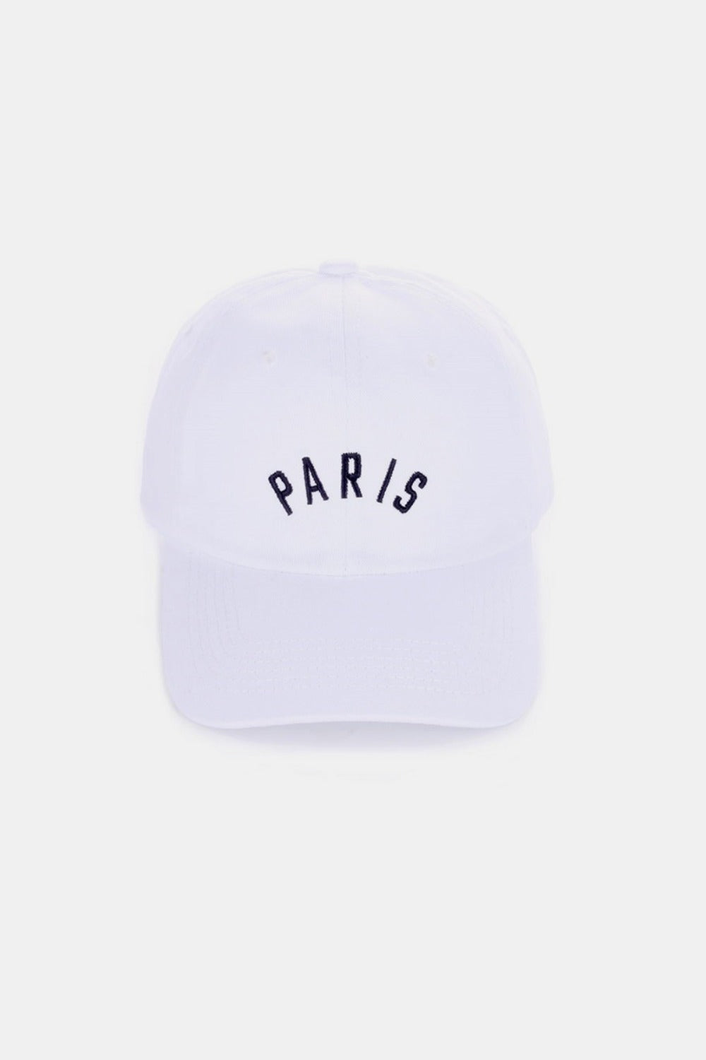 Zenana Embroidered City Baseball Cap Paris White One Size OutfitFlow