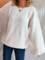 Relaxed Fit Round Neck Sweater Trendsi