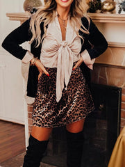 Leopard Tiered Mini Skirt OutfitFlow