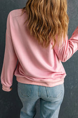 Pumpkin Round Neck Long Sleeve Sweatshirt OutfitFlow