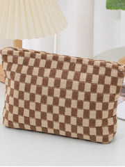 Outfit Flow - Zenana Checkered Makeup Clutch Bag