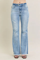 Judy Blue Full Size Hw Flare Jeans W/ Shield Pockets Plus Size OutfitFlow