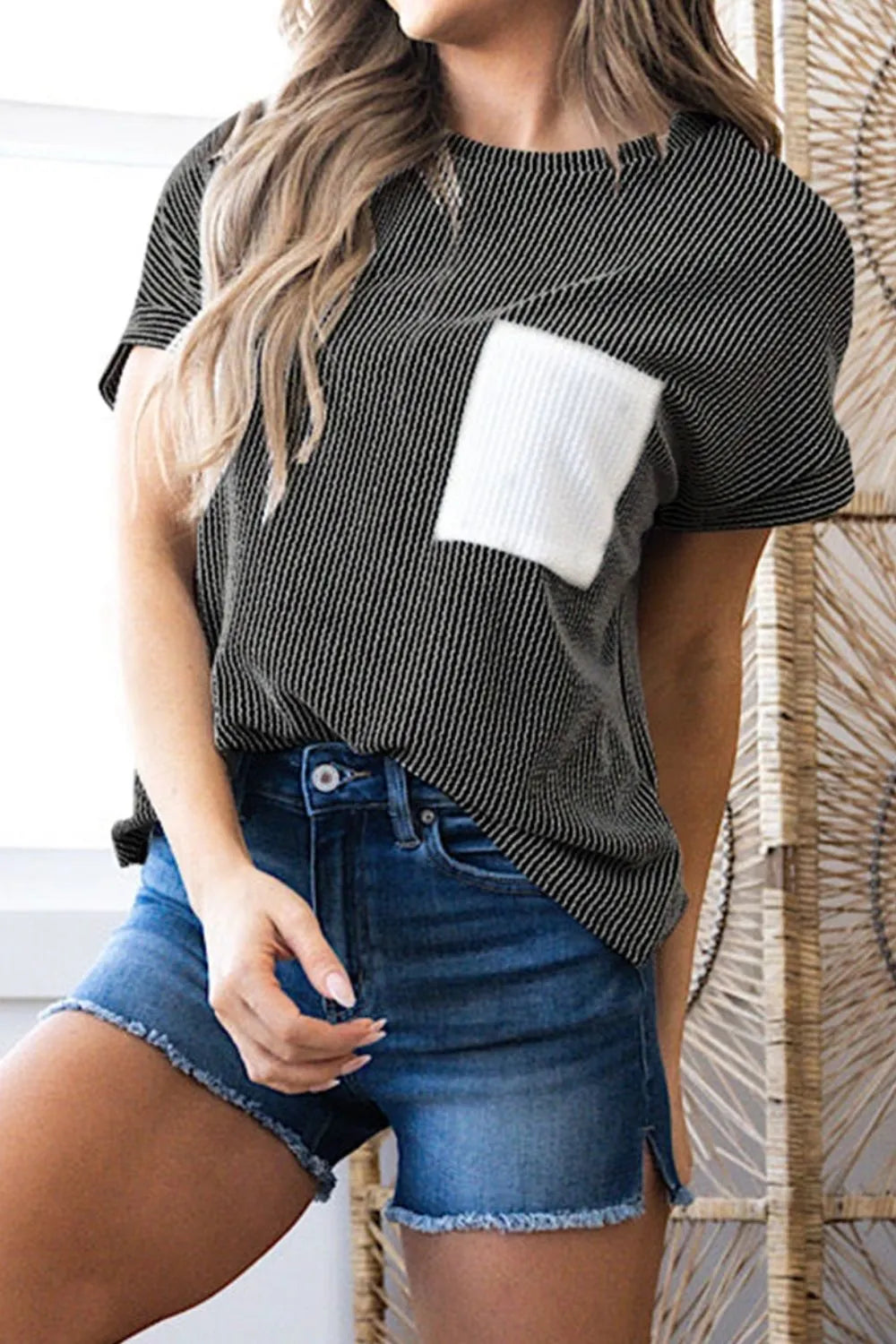 Round Neck Short Sleeve T-Shirt OutfitFlow