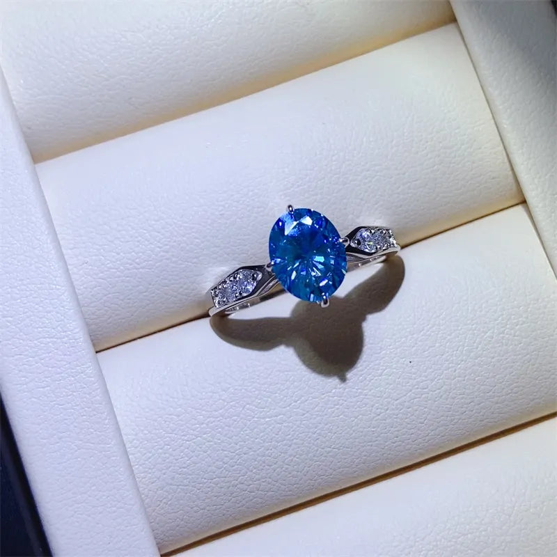 2 Carat Moissanite 925 Sterling Silver Ring OutfitFlow
