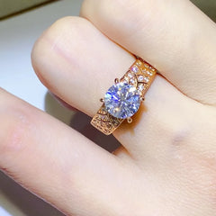1.5 Carat 925 Sterling Silver Moissanite Ring OutfitFlow