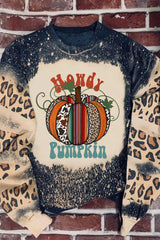 Pumpkin Graphic Long Sleeve Sweatshirt OutfitFlow