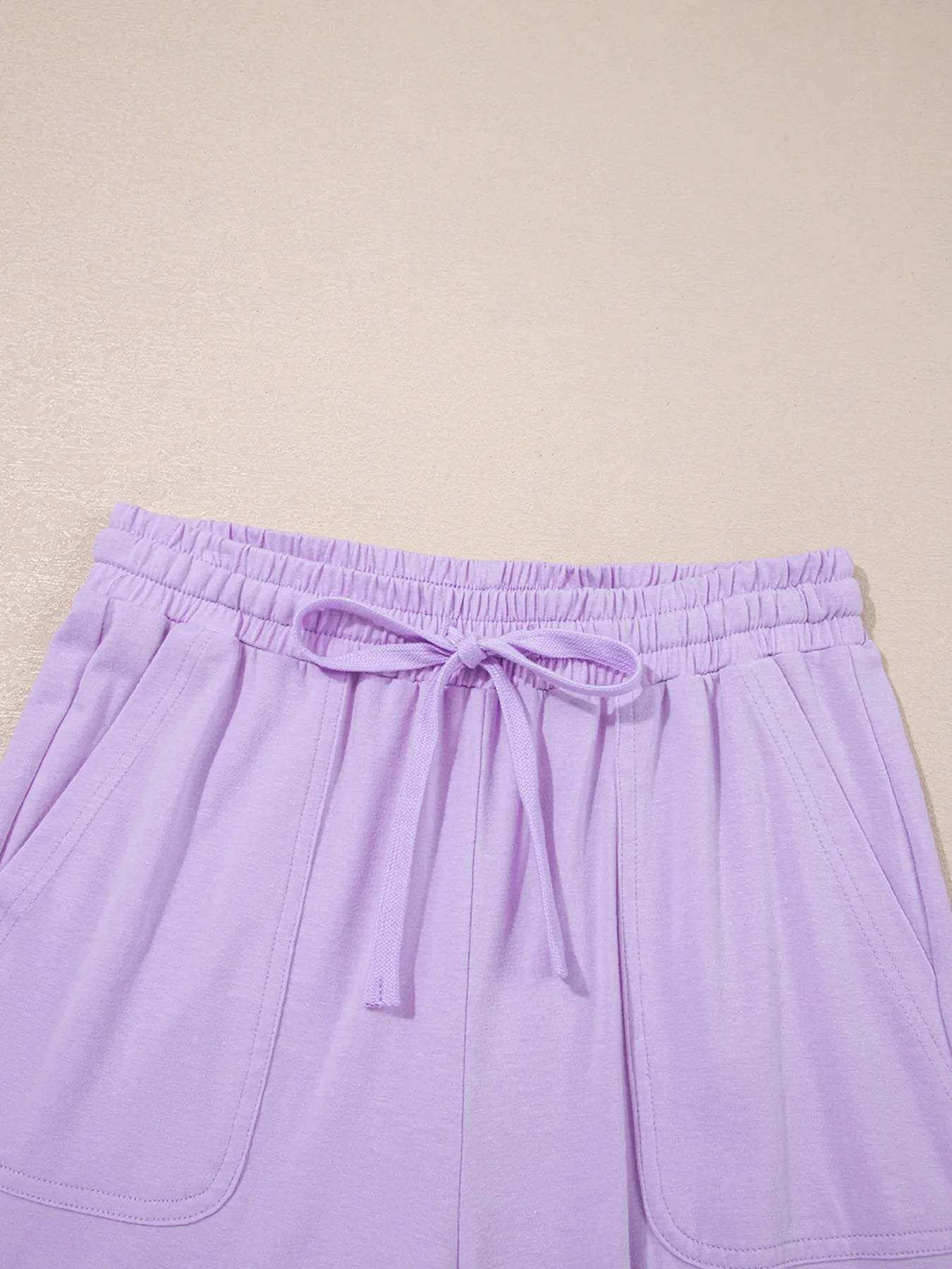 Mineral Wash Casual Round Neck Tank and Loose Drawstring Pants Set OutfitFlow
