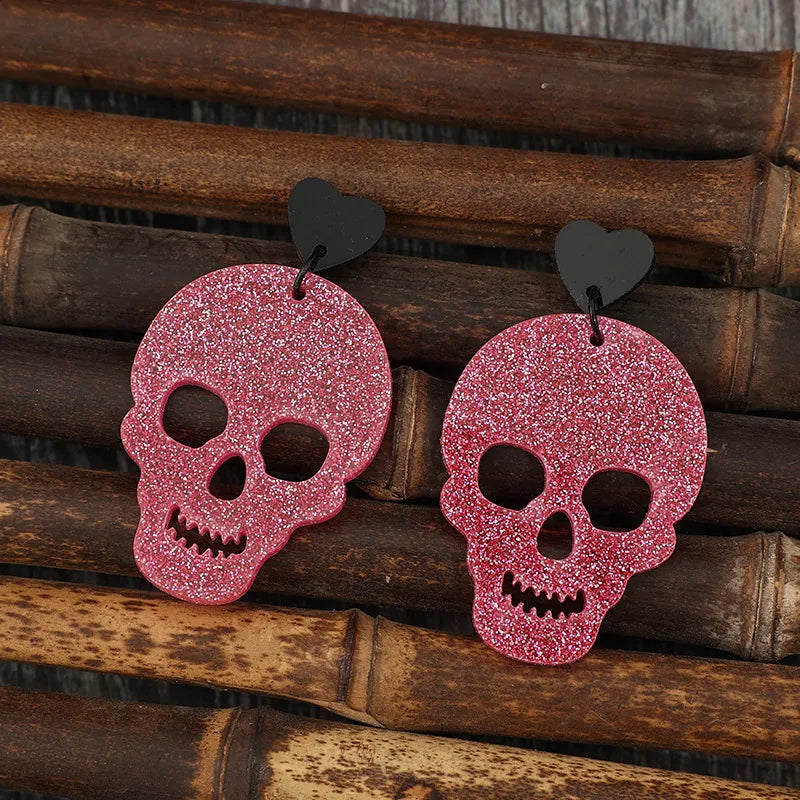 Acrylic Skeleton & Heart Earrings OutfitFlow