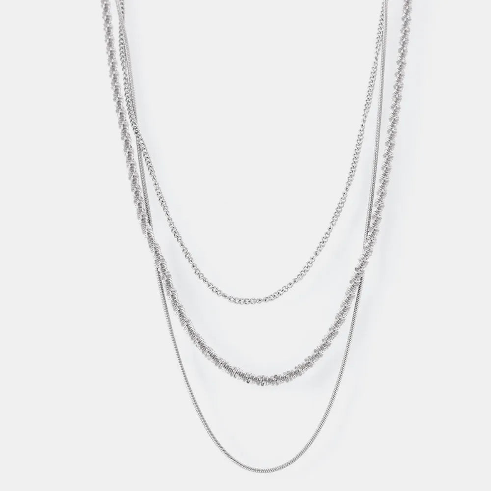 Titanium Steel Three-Layered Necklace OutfitFlow