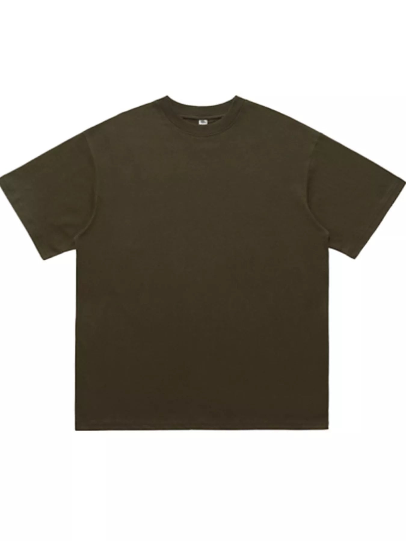 Men's Round Neck Oversized Cotton T-Shirt OutfitFlow