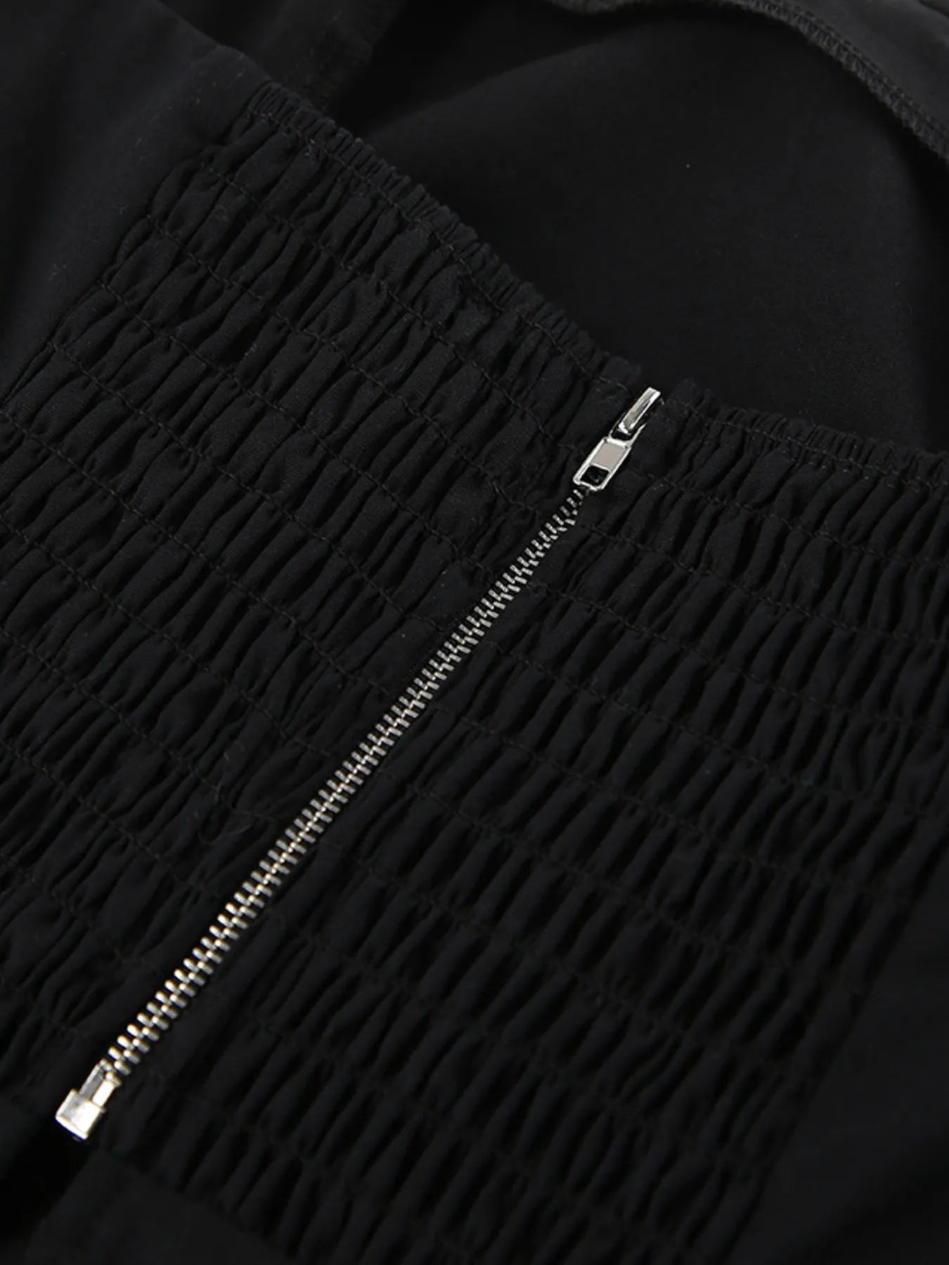 Back Zipper Tube Top and Midi Skirt Set OutfitFlow