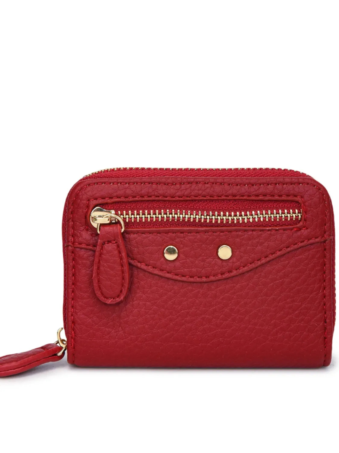 PU Leather Solid Color Card Case OutfitFlow