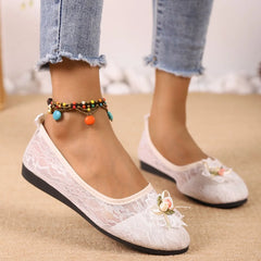Round Toe Flats Slip-Ons OutfitFlow